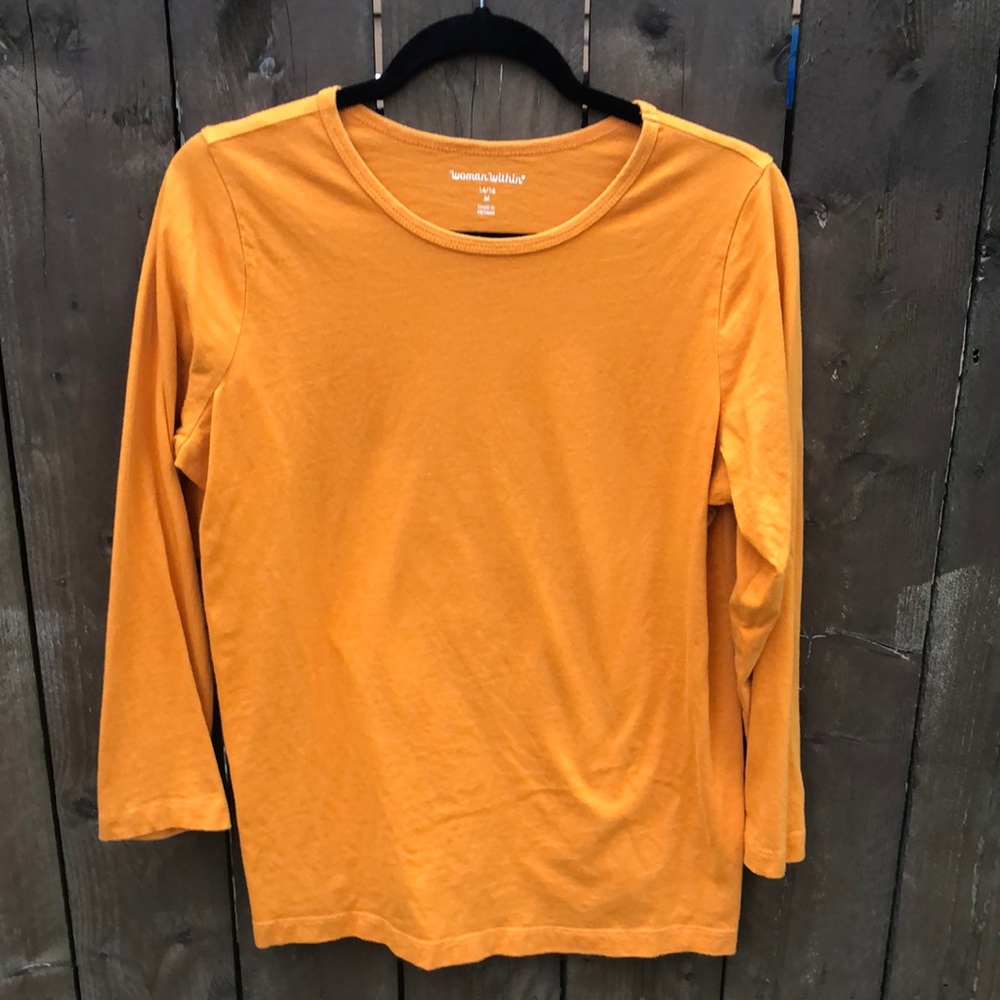 Burnt Orange Basic Long-Sleeve Tee